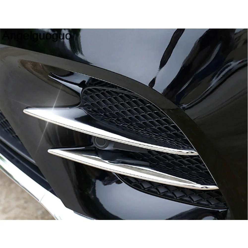 

Car-styling ABS Chrome Air intake grille Strips Trim Car Accessories For Mercedes Benz GLC Class GLC260 GLC300 4Pcs/Set