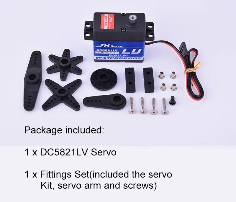 For TRAXXAS 1/8 1/10 Scale RC Car Buggy Crawler RC4WD TRX-4 SCX10 D90JX DC5821LV Servo 21KG Waterproof Core Full Metal Gear