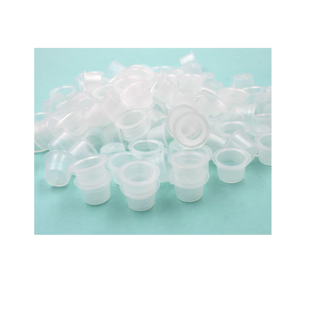 1000 PCS/Pack 12 mm Medium Size EZ Disposable Plastic Ink Cap Cups for Tattoo & Permanent Makeup Ink Pigment