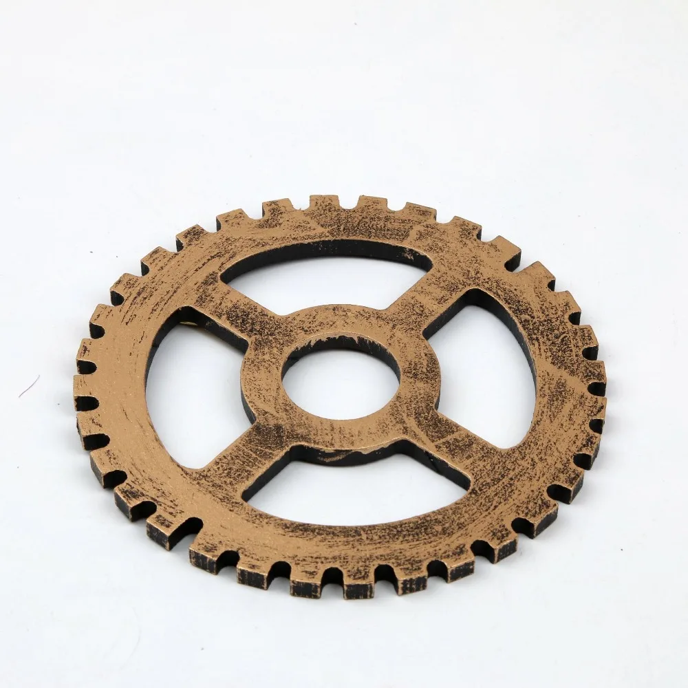 1PC 3D Creative Wooden Hanging Wall Gear Home Decor Living Room Steampunk Gears Cogs Geometric Machine Vinyl Decal JL 292