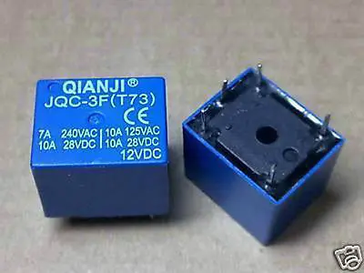 

100X QIANJI JQC-3F(T73) 12VDC PCB RELAY SPDT 10A 125VAC