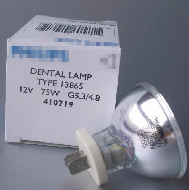 

New Made in Germany 13865 12V 75W 410719 G5.3/4.8 Halogen Lamp Dental Hardening,Light Curing,Heraeus Demetron Acubite