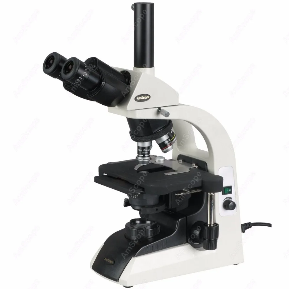 Trinocular Biological Microscope--AmScope Supplies 40X-1500X Infinity Plan Trinocular Biological Microscope