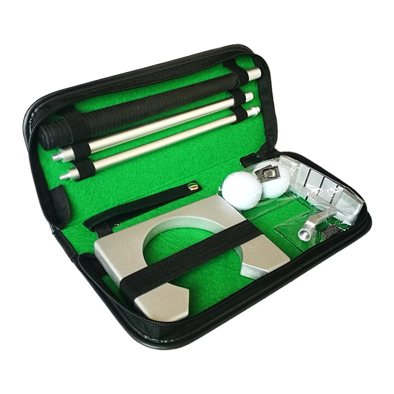 

Equipo de entrenamiento de Golf Mini, Kit de prctica de Golf, herramienta porttil, Putter, juego de prcticas de viaje interior