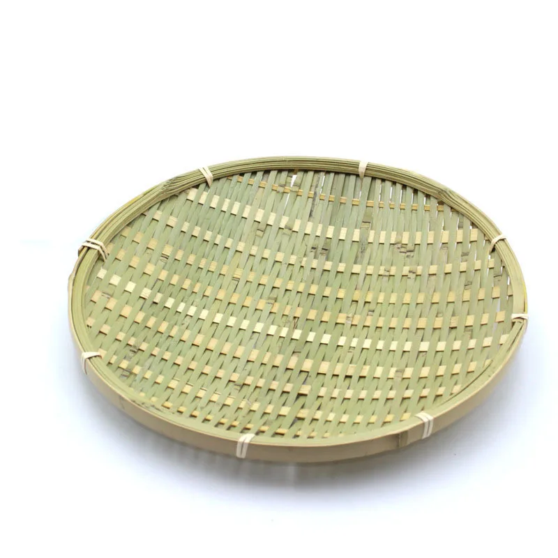 Bamboo handmade bamboo weave storage basket circular receive case fruit plate bowl drying dustpan cage groceries organizer-66850
