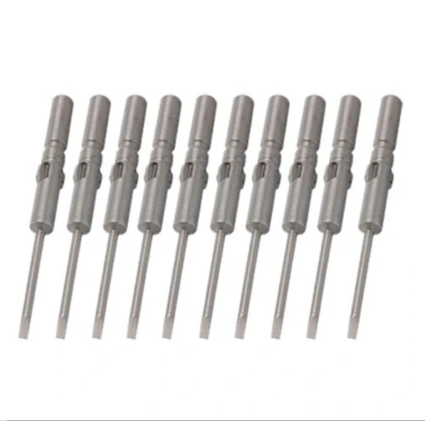 

10 Pieces Slotted Screwdriver Bit S2 Steel 5mm Shank 60mm Long 2mm Flathead Screwdriver Bits