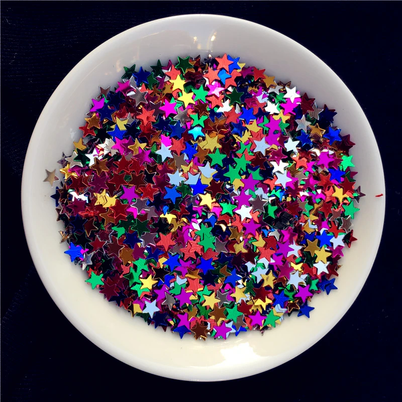 10g Mix Sequin 3mm  4mm 5mm Star Sequins Glitter Paillettes for Nail Art manicure/wedding decoration confetti