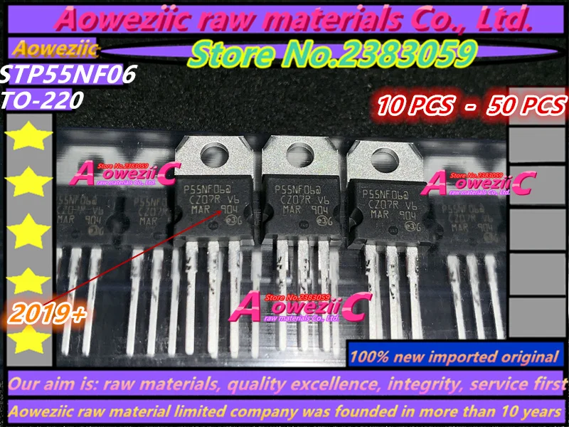 Aoweziic 2019+ 100% new imported original STP55NF06 P55NF06 MOS FET 60V TO-220 50A