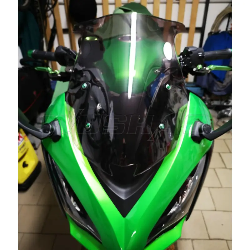 Motorcycle Double Bubble Windshield WindScreen Screen For 2017 2018  2019 Kawasaki Ninja 1000 Z1000 Z 1000 SX Z1000SX Iridium