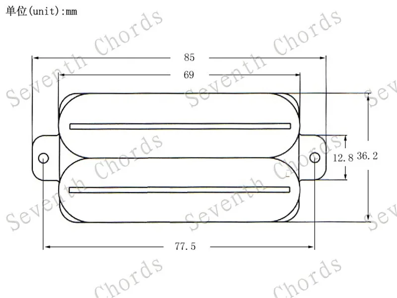 Ein Set mit 2 Stück Hot Rail Dual-Blade-Elektro-Gitarren-Humbucker-Tonabnehmern für Hals und Steg, 4-Draht-Tonabnehmer, Weiß oder Schwarz wählbar – Detail 14