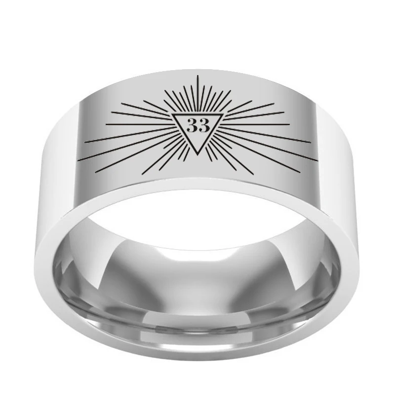 Men\'s Fashion Stainless Steel Masonic Ring Mason Symbol G Masonic Men\'s Ring Jewelry