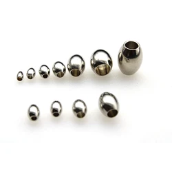 4mm 5mm 6mm 7mm Stainless Steel Oval Spacer Beads Fit Charm Bracelet Necklace Metal Tube Beads for DIY Jewelry Making Findings