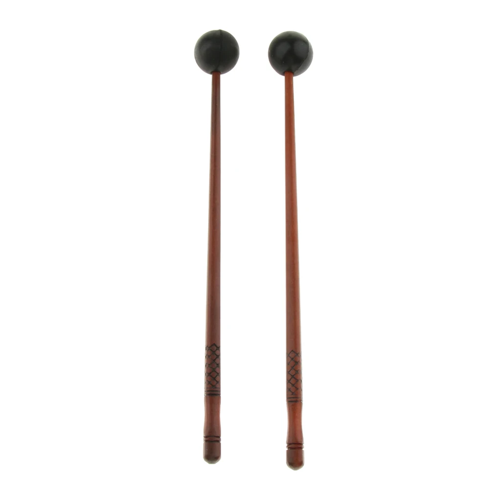 

1 Pair Polished Surface Wooden Tongue Drum Sticks Mallets Beaters Percussion Instrument Accessory 235mm