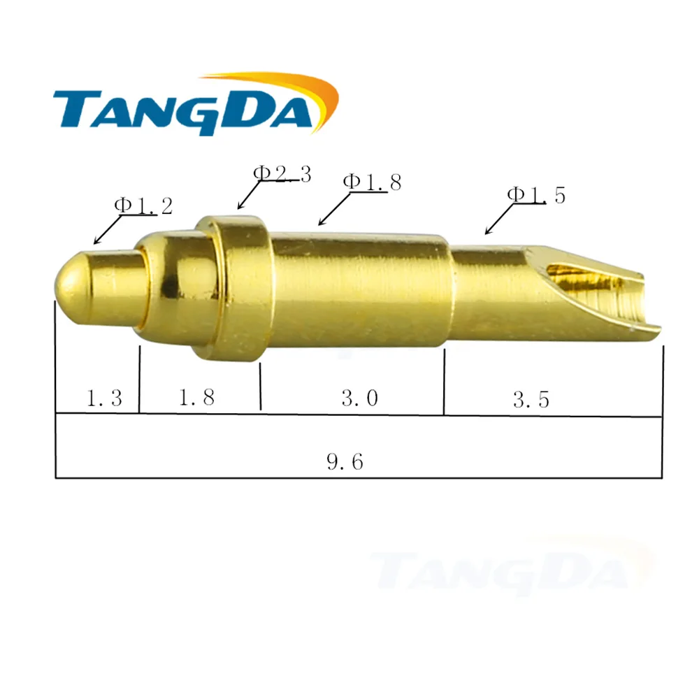 2.3*9.6mm High current antivirus explosion-proof product insert plate conductive probe spring thimble slot welding male 5U