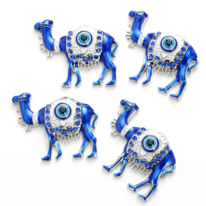 

Lucky Eye Camel Charms Magnets Dripping Oil Alloy Evil Eye Jewelry Decal Wall Stickers Room Magnetic DIY Wall Hanging EY4736