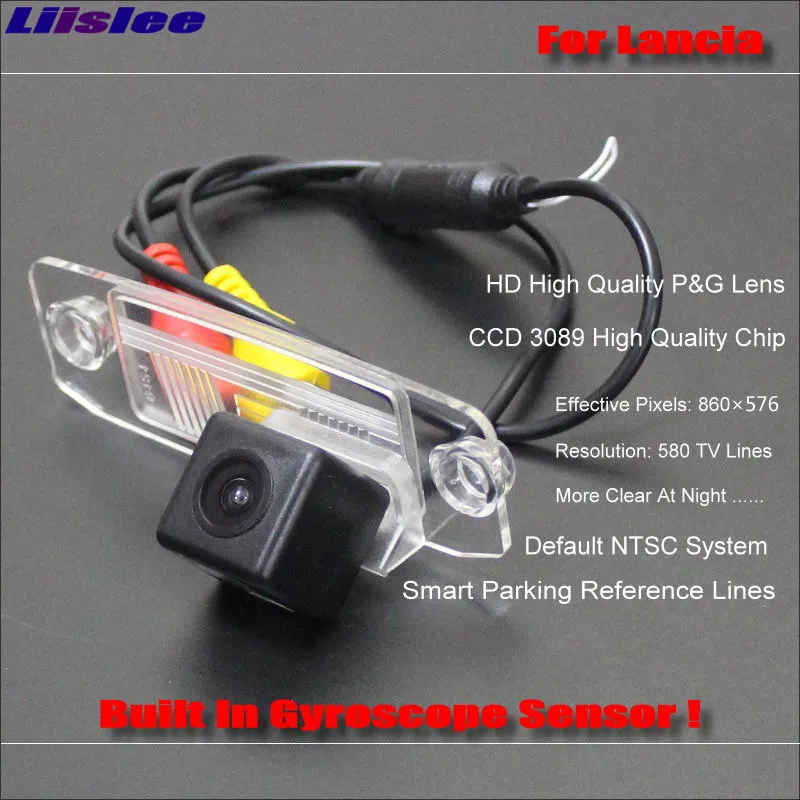 Auto Intelligent Parking Tracks Rear Camera For Lancia Thema 2011~2014 Backup Reverse NTSC RCA AUX HD SONY CCD 580 TV Lines