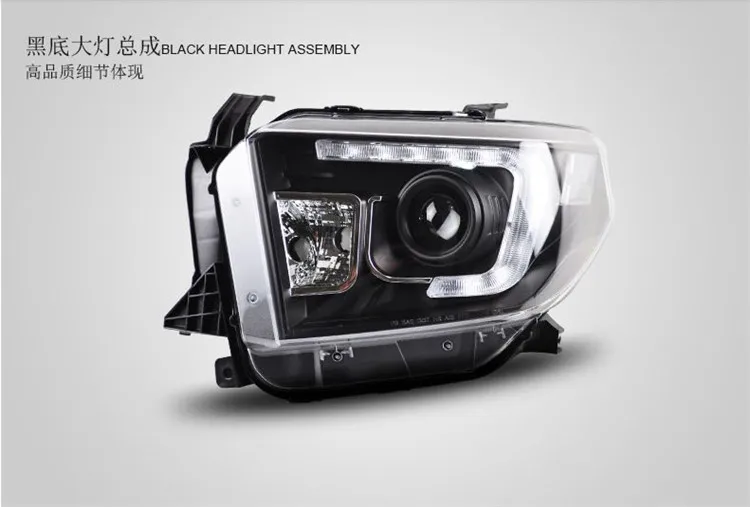 Car Styling Head Lamp for Toyota Tundra Headlights Toyota Tundra 2014-2017 Headlight H7 D2H Hid Option Angel Eye Bi Xenon Beam