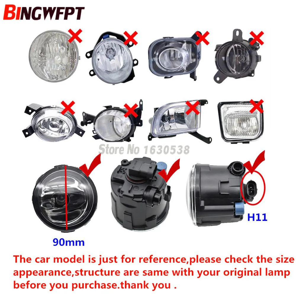 2pcs/set Round Diameter 90mm Fog Lamps yellow Tempered Glass Anti-fog Glass For Suzuki SX4 Grand Vitara Alto Swift Ignis S-Cross view 5