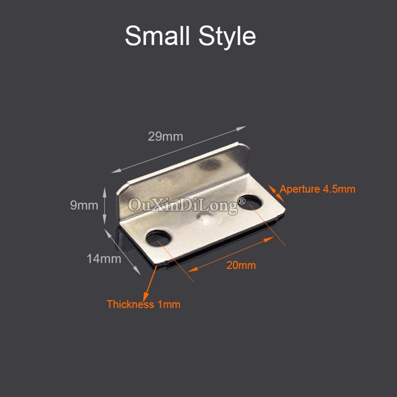 Courier 500PCS Home Office Metal Drawer Lock Strike Plate Right Angle L Shape Drawer Cabinet Lock Catch Hasp Furniture Accessory