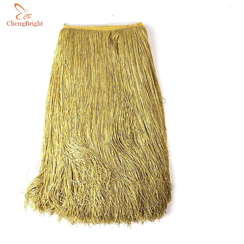 Beatiful 1Yards  Gold Silk Lace Fringe Trim Tassel 20-100CM Wide Fringe Trimming Dress Stage Clothes Accessories Tassel Fringe