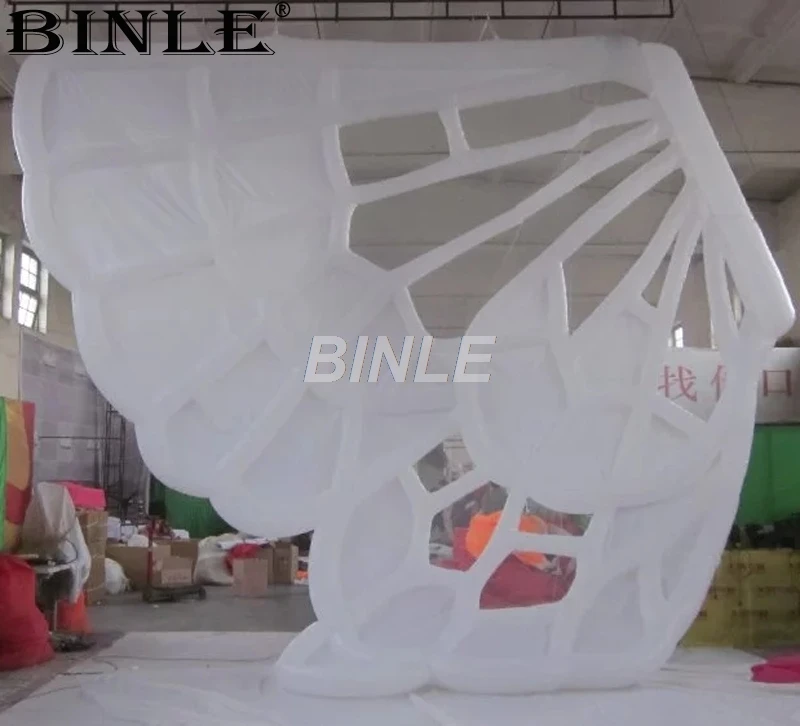 Beautiful big white inflatable butterfly wing for stage decoration