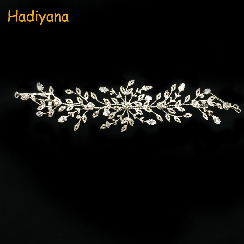 Tiaras And Crowns HADIYANA Waterdrops Design Jewelry Hair Clips Women's Crowns Accessories Cubic Zirconia BC4521 Tocado suave