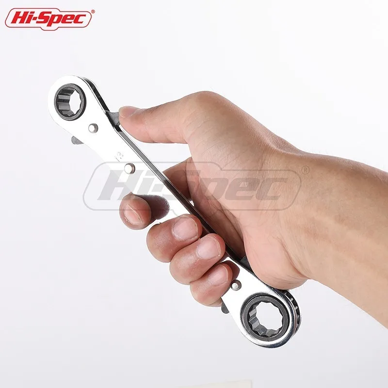 Hi-Spec Metric Offset Torque Wrench Tool Set Double End Ratchet Wrenches Spanner Ring Key Set Multitool Universal Key WR006