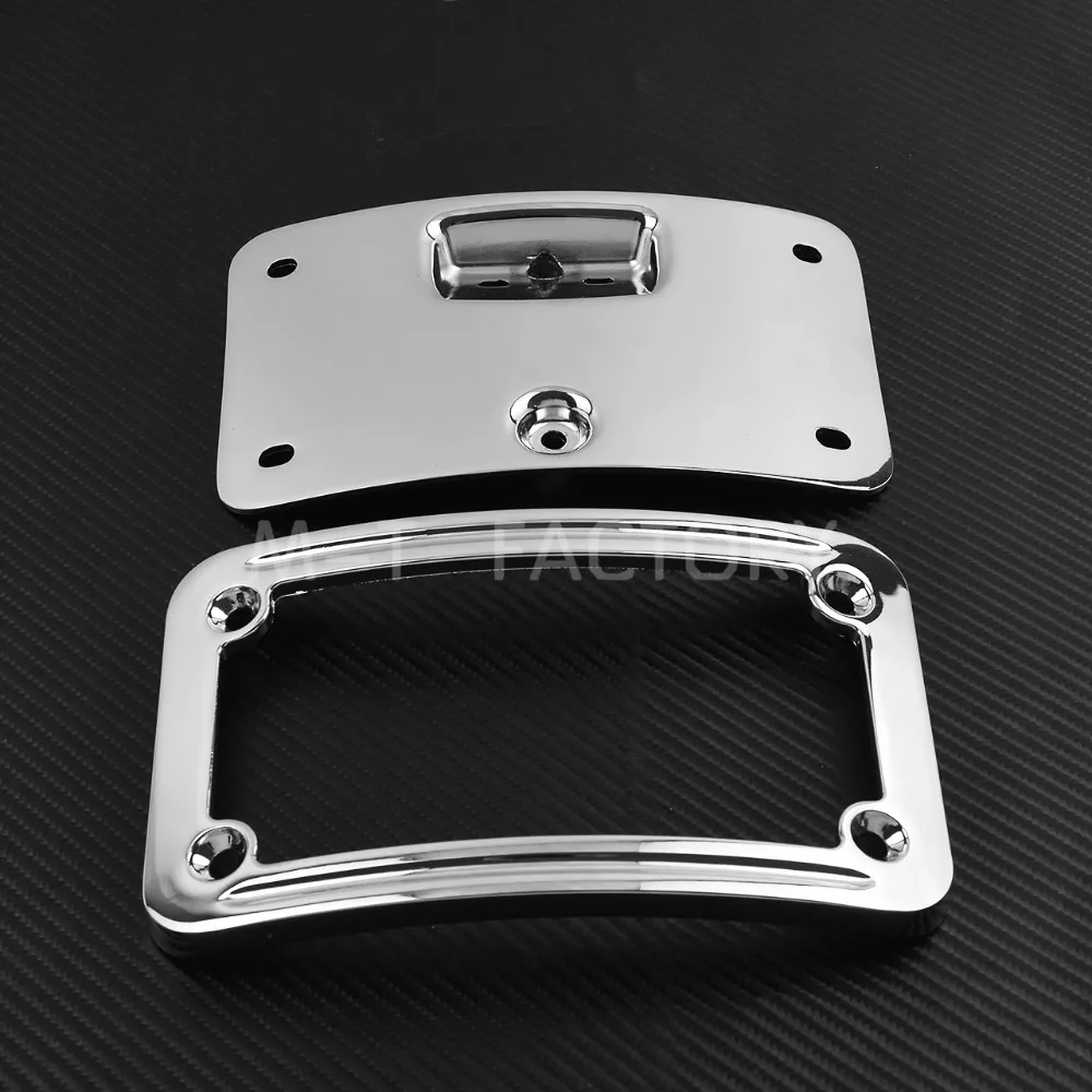 Motorcycle License Plate Mounting Frame Kit For Harley Softail Heritage Springer Classic FLSTSC 05-07 Softail Deluxe FLSTN 05-14