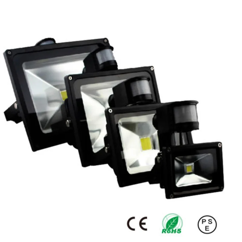 

LED Flood Light 10W 20W 30W 50W PIR Outdoor Flood Light LED Waterproof IP65 Lamp 110V 220V Floodlight with Motion Sensor