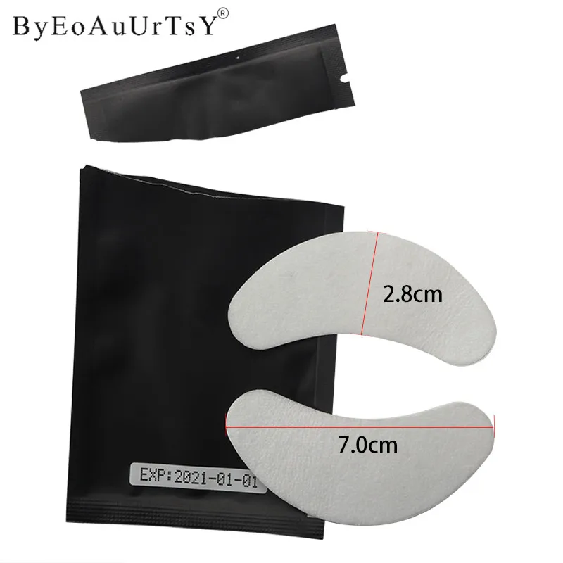 50/100/200 pairs New Black Paper Patches Eyelash Under Eye Pads Lash Eye lash Extension Paper Patches Eye Tips Sticker Wrap Tool