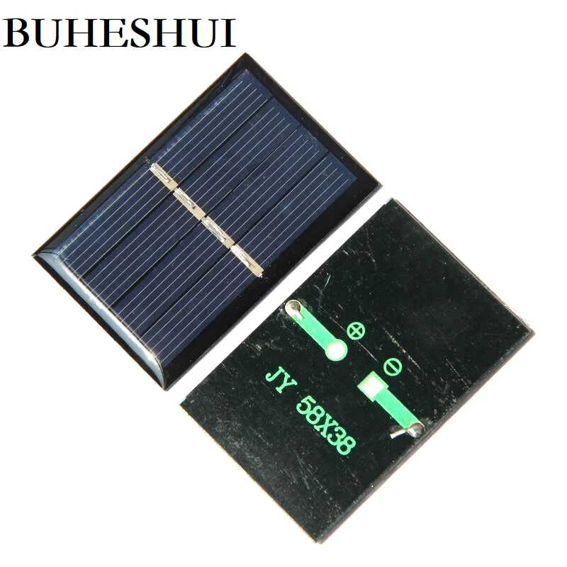 BUHESHUI  Mini Solar Panels 2V 140mA 58*38MM Solar Cells Module For DIY Scientific Experiment Epoxy Study 10pcs Free Shipping