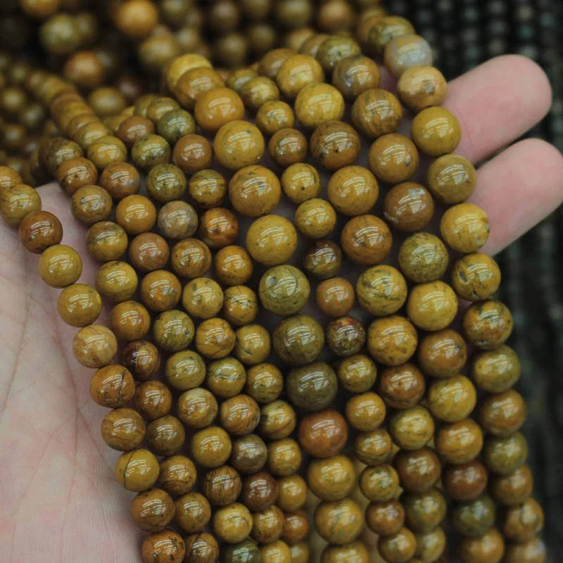 

Natural Yellow Jasper Beads Natural Stone Diy Spacer Bead For Jewelry Making Strand 15" Wholesale !