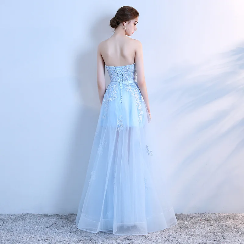 New 2018 Evening Dress Sweetheart Tulle Long Dresses Elegant Lace Evening Dress Women Long Dress party prom Gown