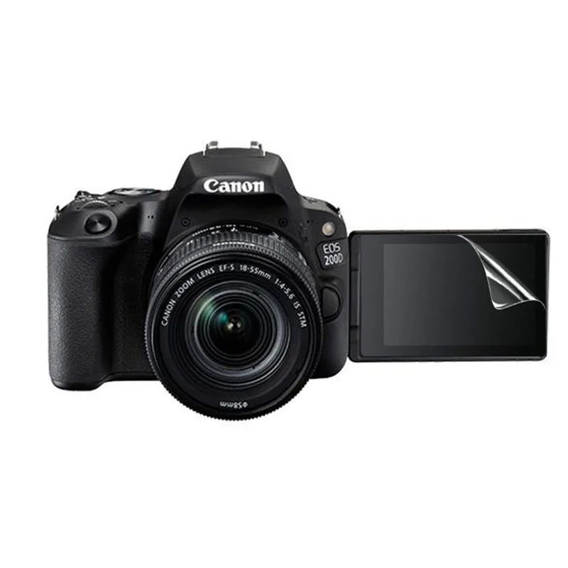 3 x Clear Soft PET LCD Display Screen Protector Cover Guard for Canon EOS 200D Rebel SL2 / Kiss X9 Protective Film Protection