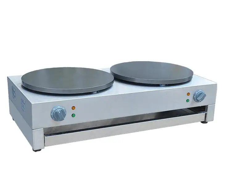 Commercial Pancake Machine Double Plates Electric Crepe Maker 400mm Double Pancake Maker Commercial Pancake Baking Machine