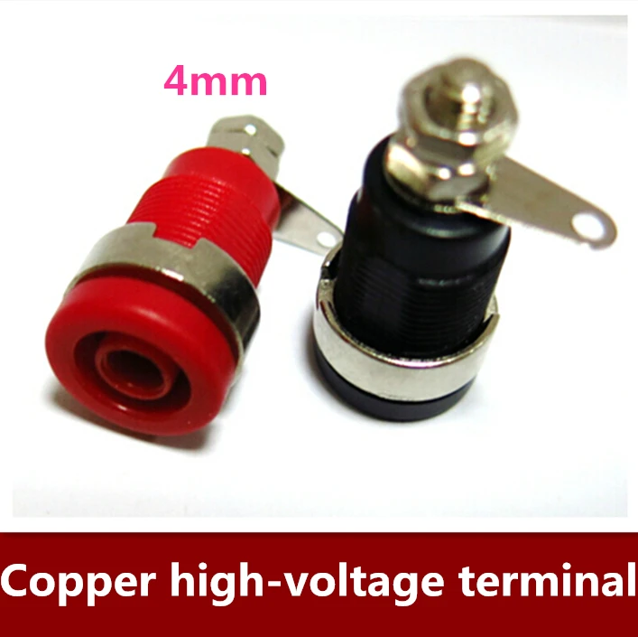 Free shipping  50pcs/lot  4mm banana socket panel socket copper and high pressure safety terminal 4MM jack  red