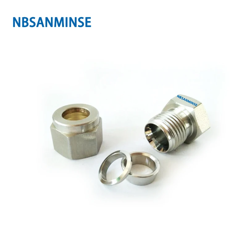 5Pcs/Lot C Stainless Steel 316L Connector Coupling Cap  Pipe Fitting Cap for Oil Air Water Corrosive Medium NBSANMINSE