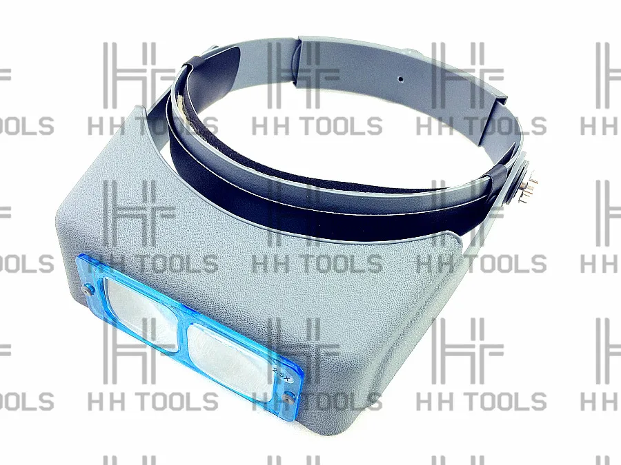 Free shipping Double-lens Head-Wearing Magnifier Binocular Optical Glass 1.5X 2X 2.5X 3.5X jeweler light tools, Loupes tools