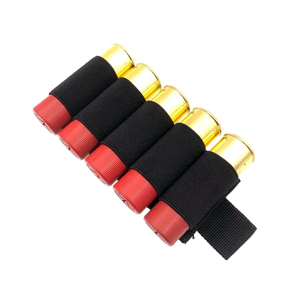 

Tactical Portable Shotgun Shell Holder Bullet Pouches Military 5 Hole Cartridge Gun Accessories for Outdoor Hunting