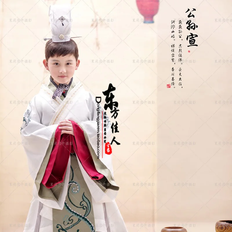 Gong Sun Xuan Prince of Han Dynasty TV Play Scheme of A Beauty Same Design Emperor's Costume for Little Boy Children's Day