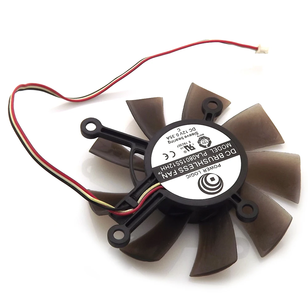 Free Shipping New PLA08015S12HH 12V 0.35A 3Pin 75mm For ASUS Graphics / Video Card Cooler Cooling Fan