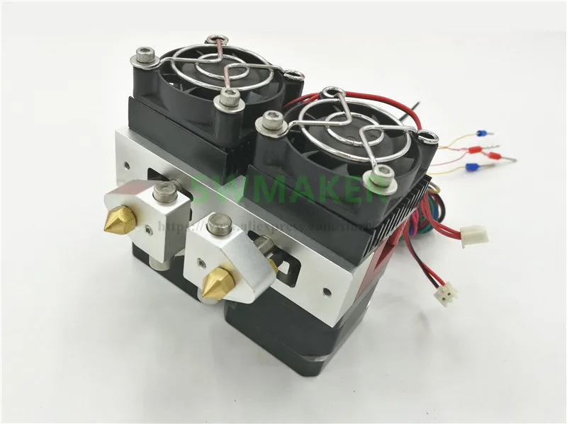 Imagem -02 - Extrusora de Metal Duplo com Motor Nema17 Substituir 2x Extrusora Conjunto Kit Termopar k Bico 04 mm Conjunto