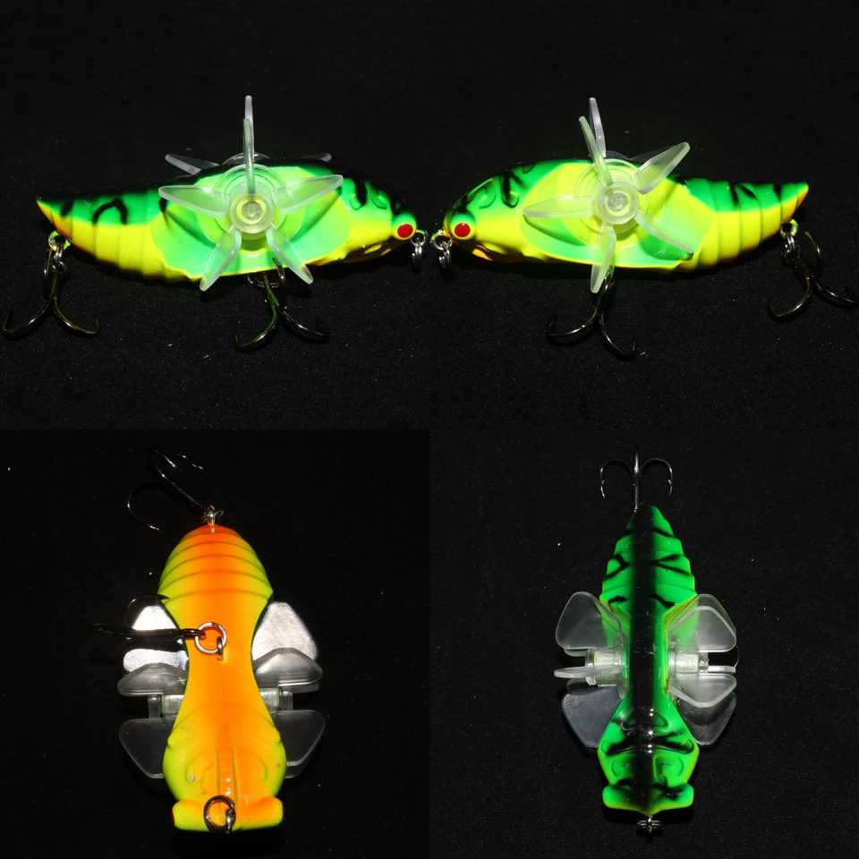 NEW Whopper Cicadas Popper 9.5cm/15g Topwater Fishing Lure Artificial Bait Hard Plopper Plastic Rotary wings Fishing Tackle Geer