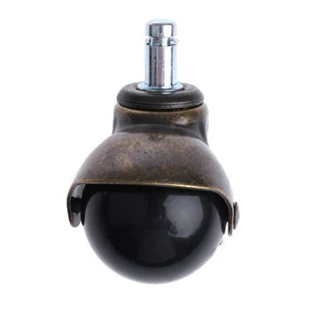 Uniwersalny kółka obrotowe 2 ''antyczna miedź kółko kulowe krzesło biurowe na kółkach koła antyczny mosiądz