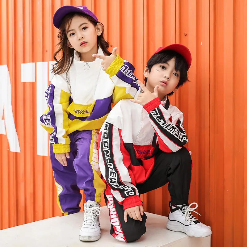 Ragazze Jazz Danza Moderna Costumi Vestiti Dei Vestiti Per Bambini Per Bambini Hip Hop usura di Ballo Abiti Costumi di Scena Vestiti Tuta