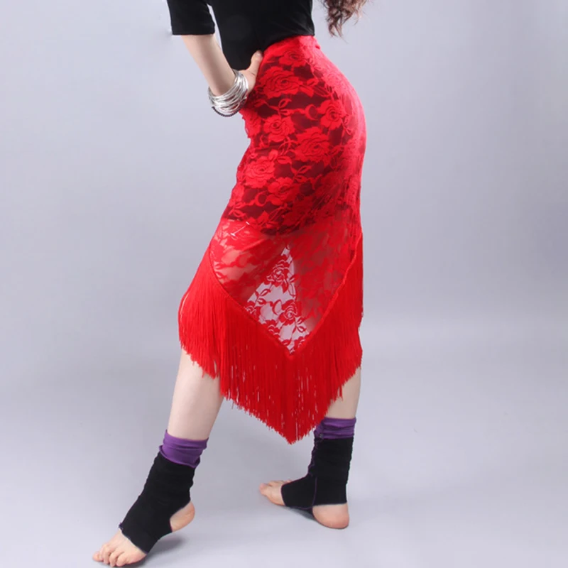 Women Dancewear Belly Dance Clothing Hip Belts Practice Wrapped Floral Lace Short Skirts Bellydance Triangle Hip Scarf