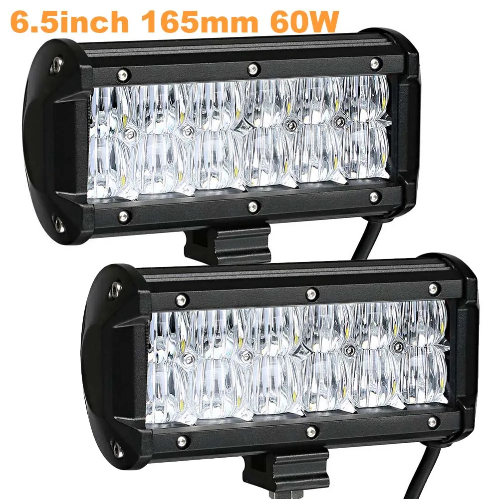 Weketory 4 6.5 9.3 12 17 Inch 30W 60W 90W 120W 180W 5D LED-werklampbalk voor auto Boot Off Road 4WD Truck Auto SUV ATV 12V 24V