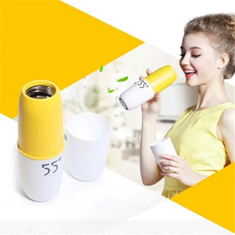 Shake a Rapid Cooling to warm water 55 Degrees Insulation cup Stainless steel Travel mug Thermos cup Smart Foam Cup