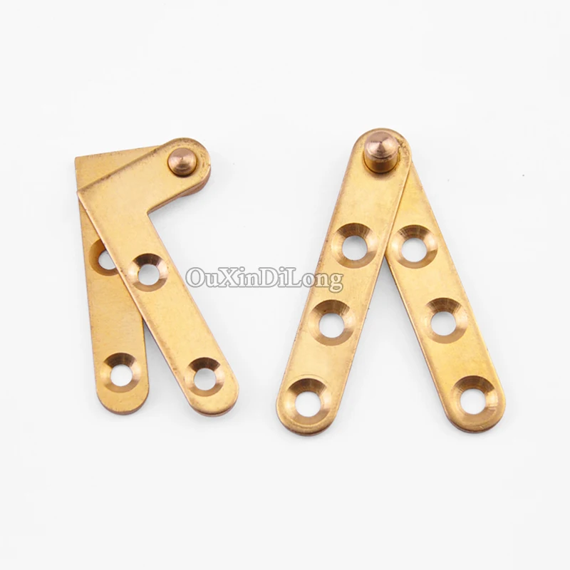 Brand New 5Pairs Pure Brass Invisible Hidden Furntiure Hinges 360 Degree Swivel Insert Door Pivot Hinges Install Up and Down