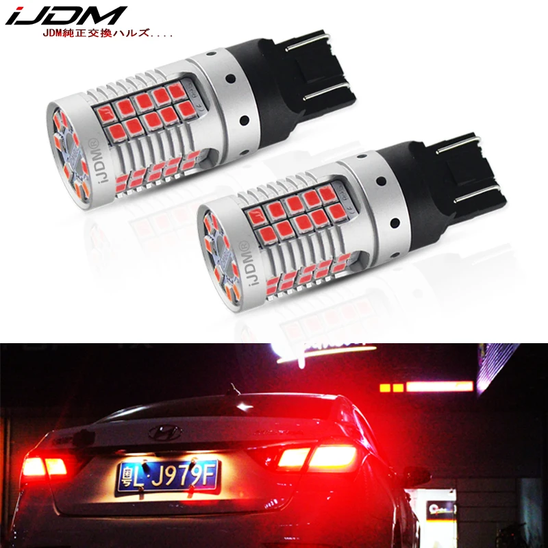 iJDM Car Tail Lights 7443 LED Canbus Error Free  Brilliant Red W21/5W T20 LED Replacement Bulbs For Car Brake/Tail Lig Parking